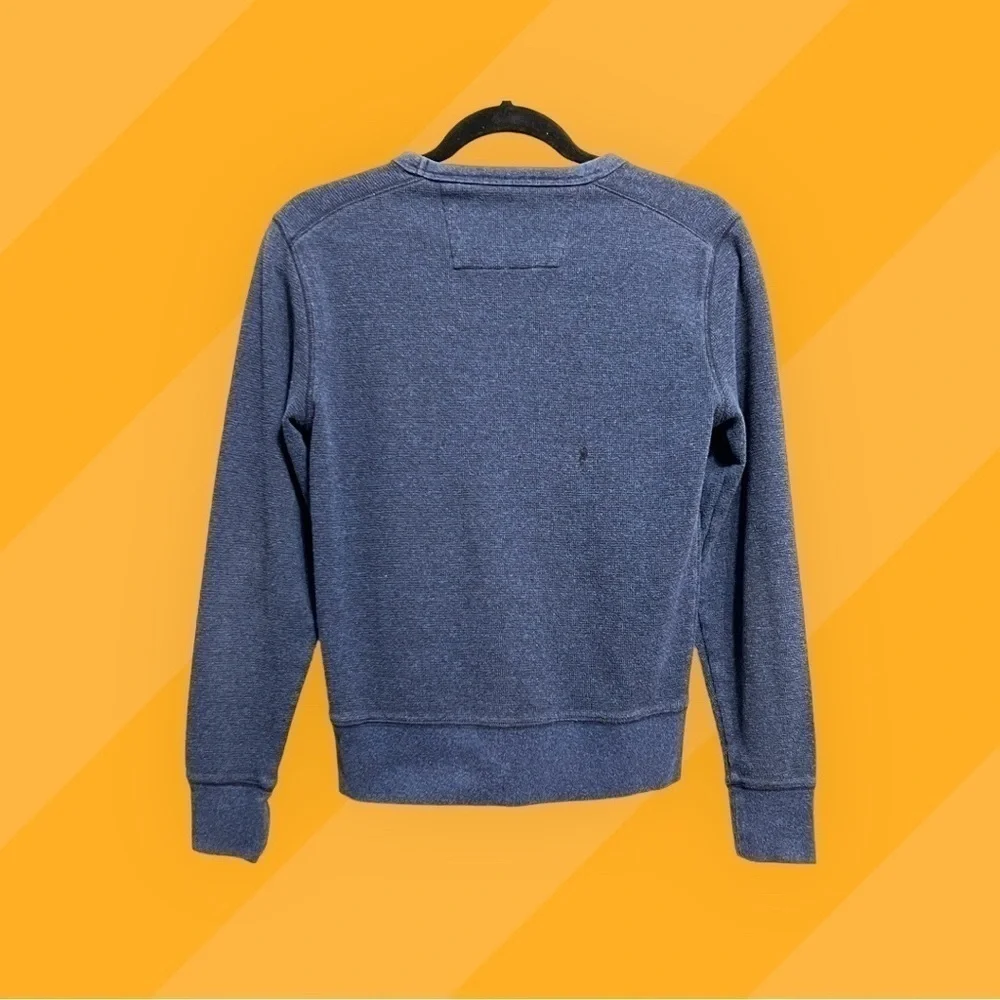 Banana Republic Long Sleeve Thermal Ultra Soft Waffle Shirt, Men’s XXS, Navy